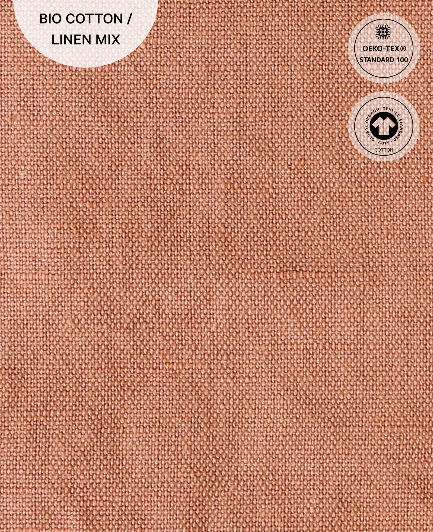 Tischset / Stoffserviette aus altrosa Bio Baumwoll-Leinenmix, 30 x 45 cm