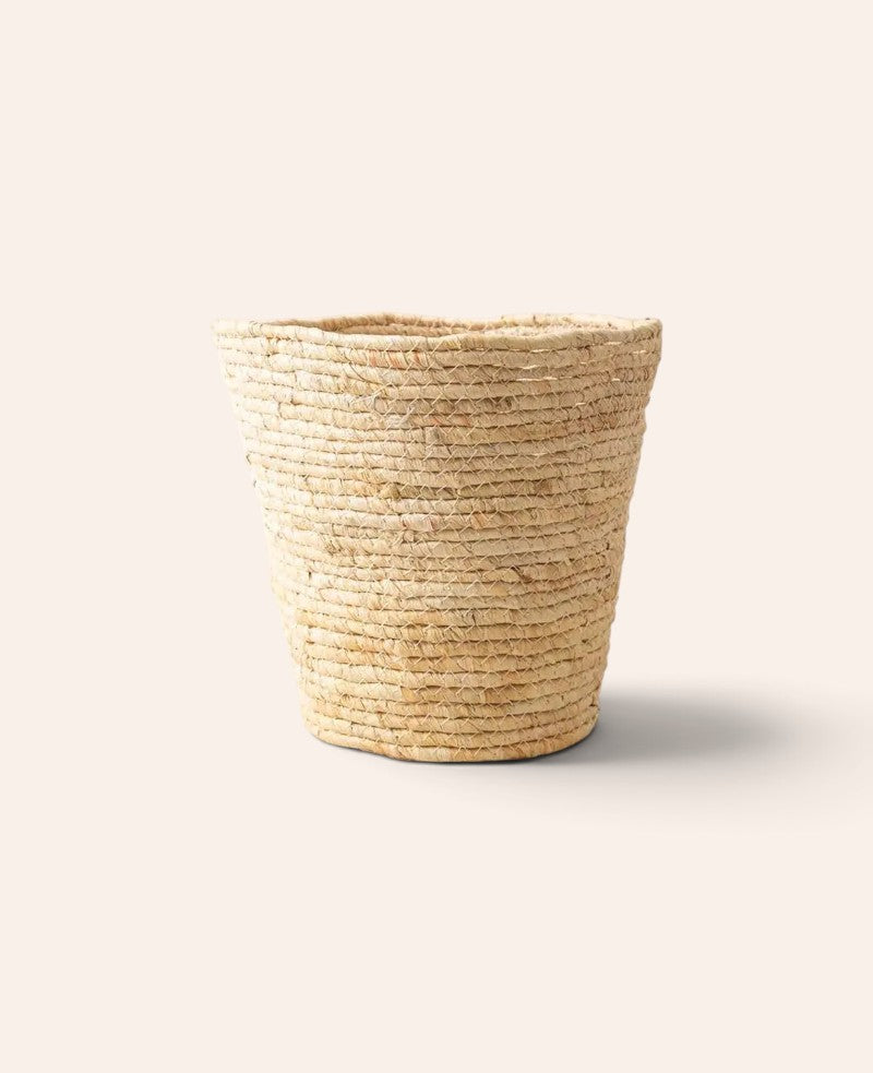 Hoher Korb aus Naturfasern, Ø 25 x H 24 cm