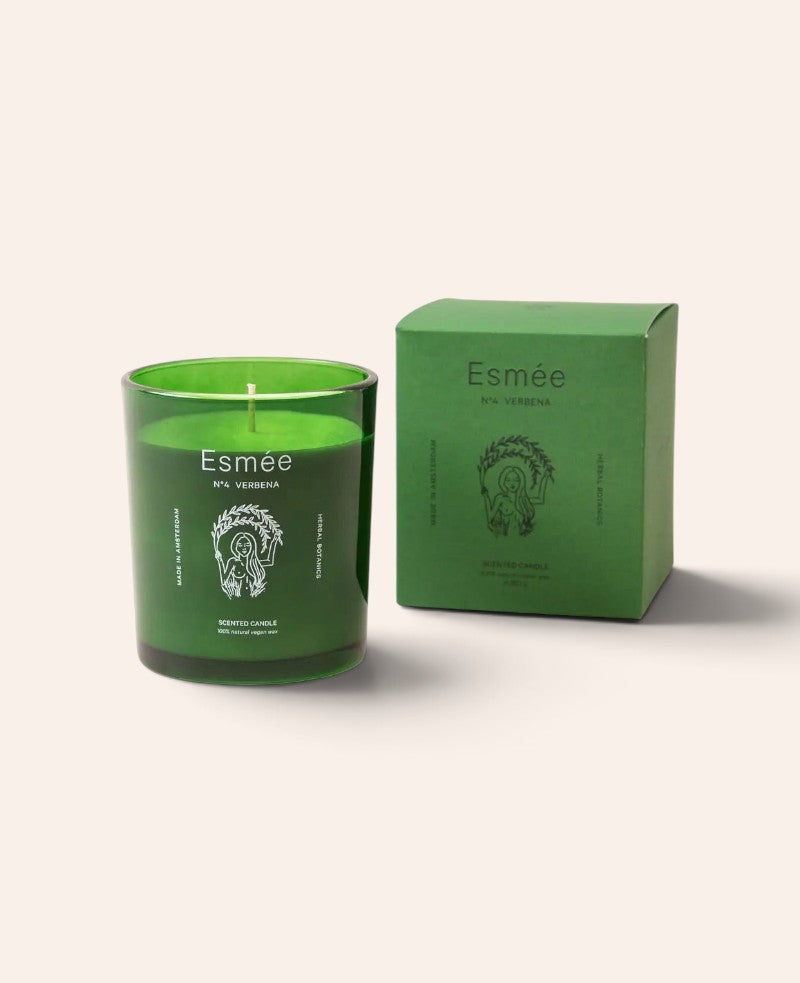Esmée Premium Scents - N°4 Verbena, Duftkerze mit Duftnote "Herbal Botanics", 280 g, Grün