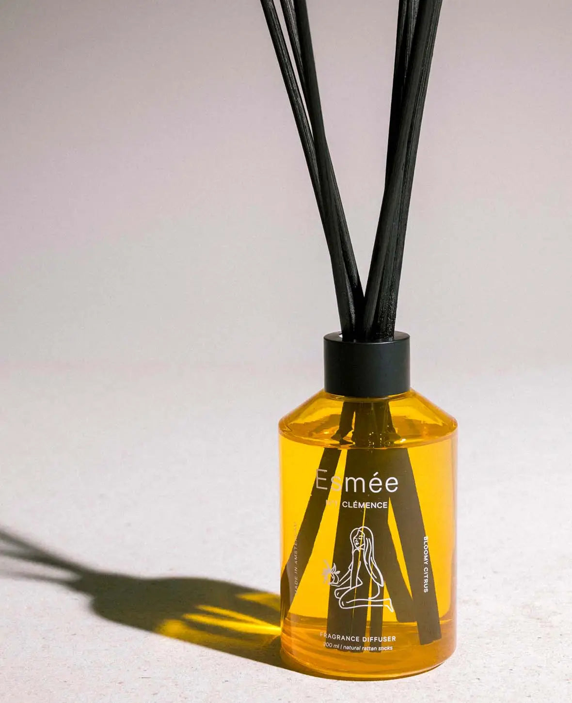 Esmée Premium Scents - N°1 Clémence, Diffusor mit Duftnote "Bloomy Citrus", 200 ml, Gelb
