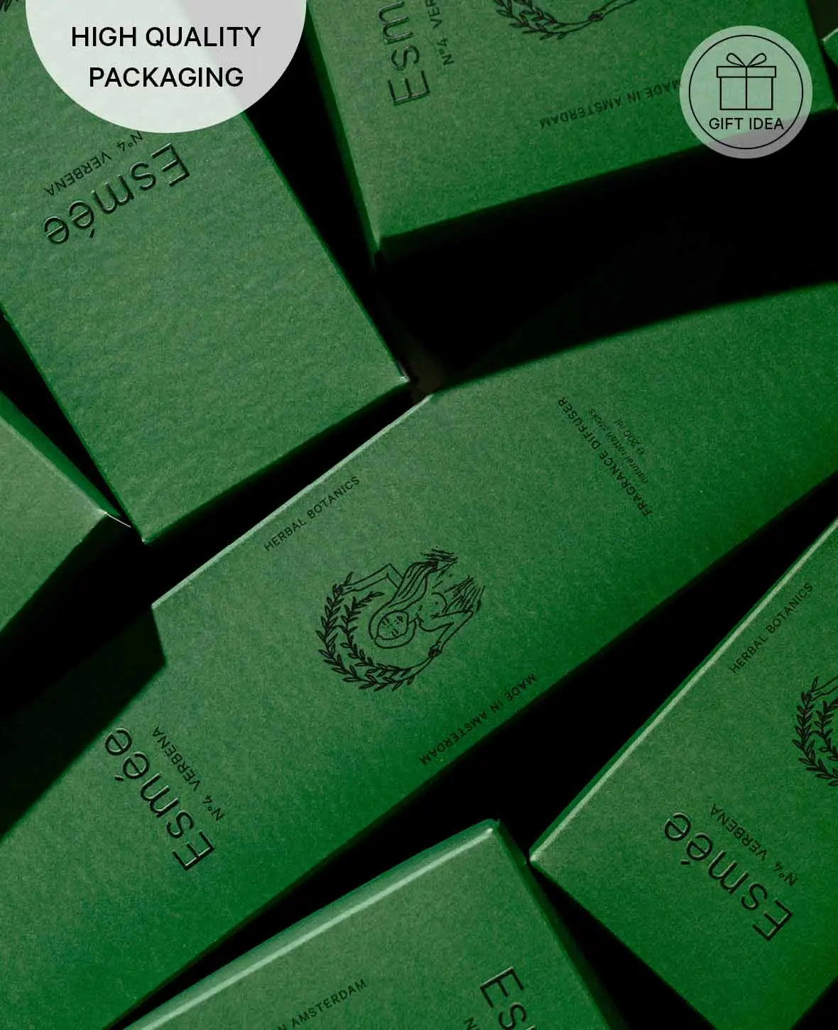Esmée Premium Scents - N°4 Verbena, Diffusor mit Duftnote "Herbal Botanics", 200 ml, Grün
