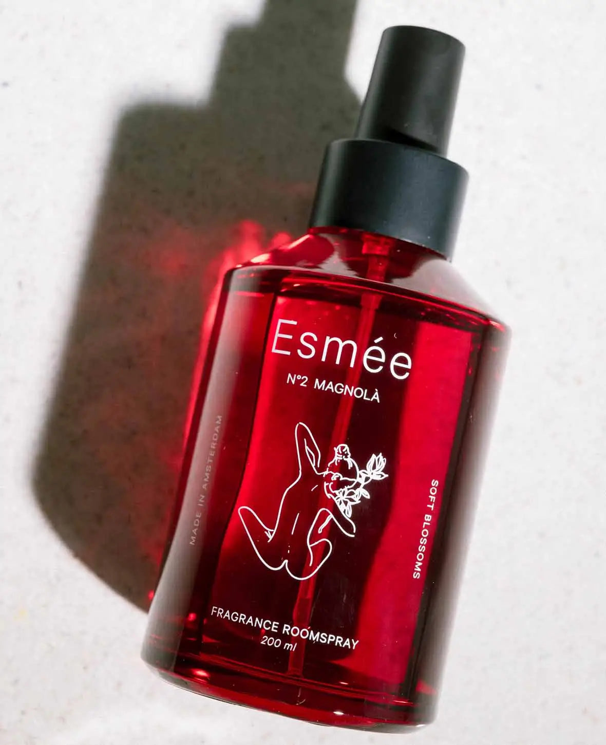 Esmée Premium Scents - N°2 Magnolà, Raumspray mit Duftnote "Soft Blossoms", 200 ml, Rot