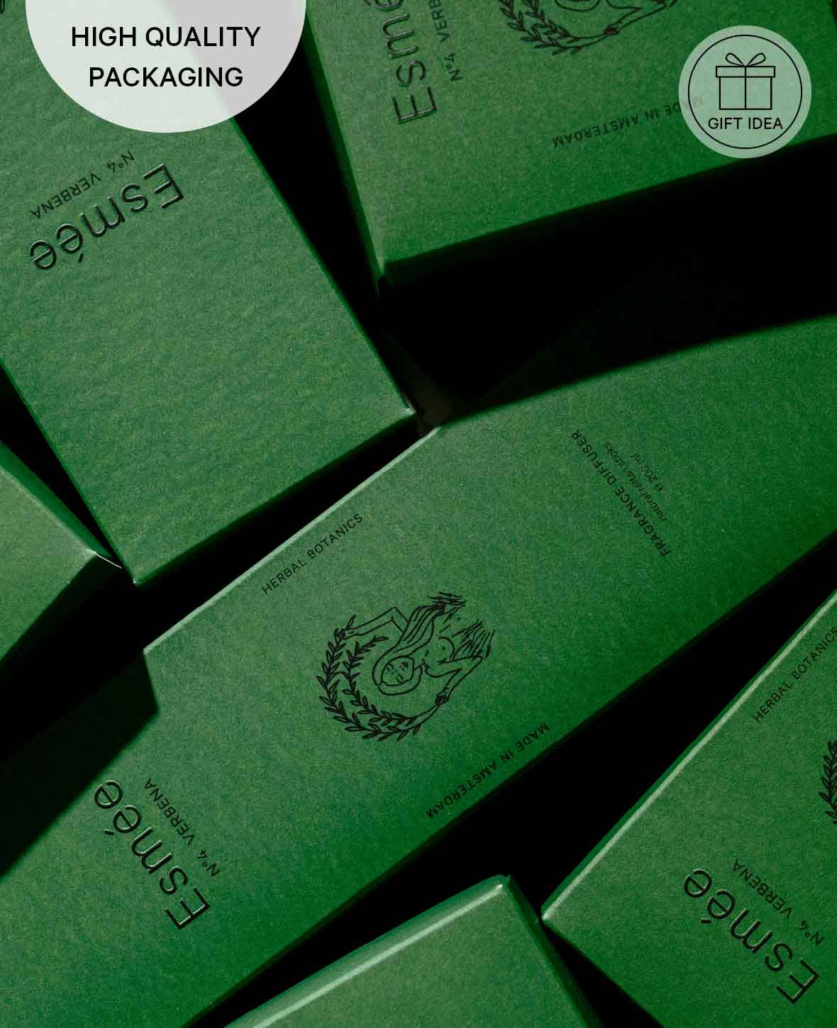 Esmée Premium Scents - N°4 Verbena, Raumspray mit Duftnote "Herbal Botanics", 200 ml, Grün