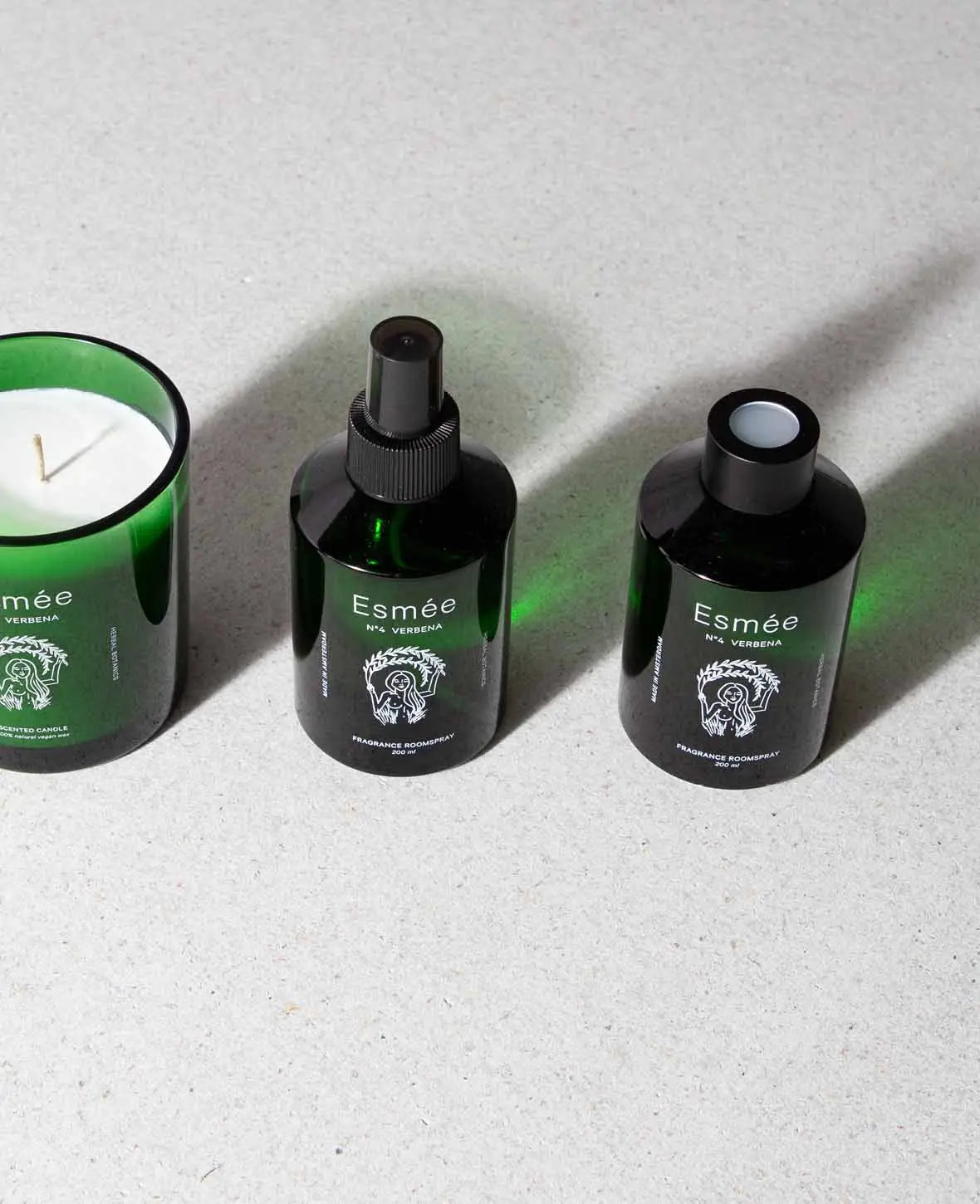 Esmée Premium Scents - N°4 Verbena, Raumspray mit Duftnote "Herbal Botanics", 200 ml, Grün