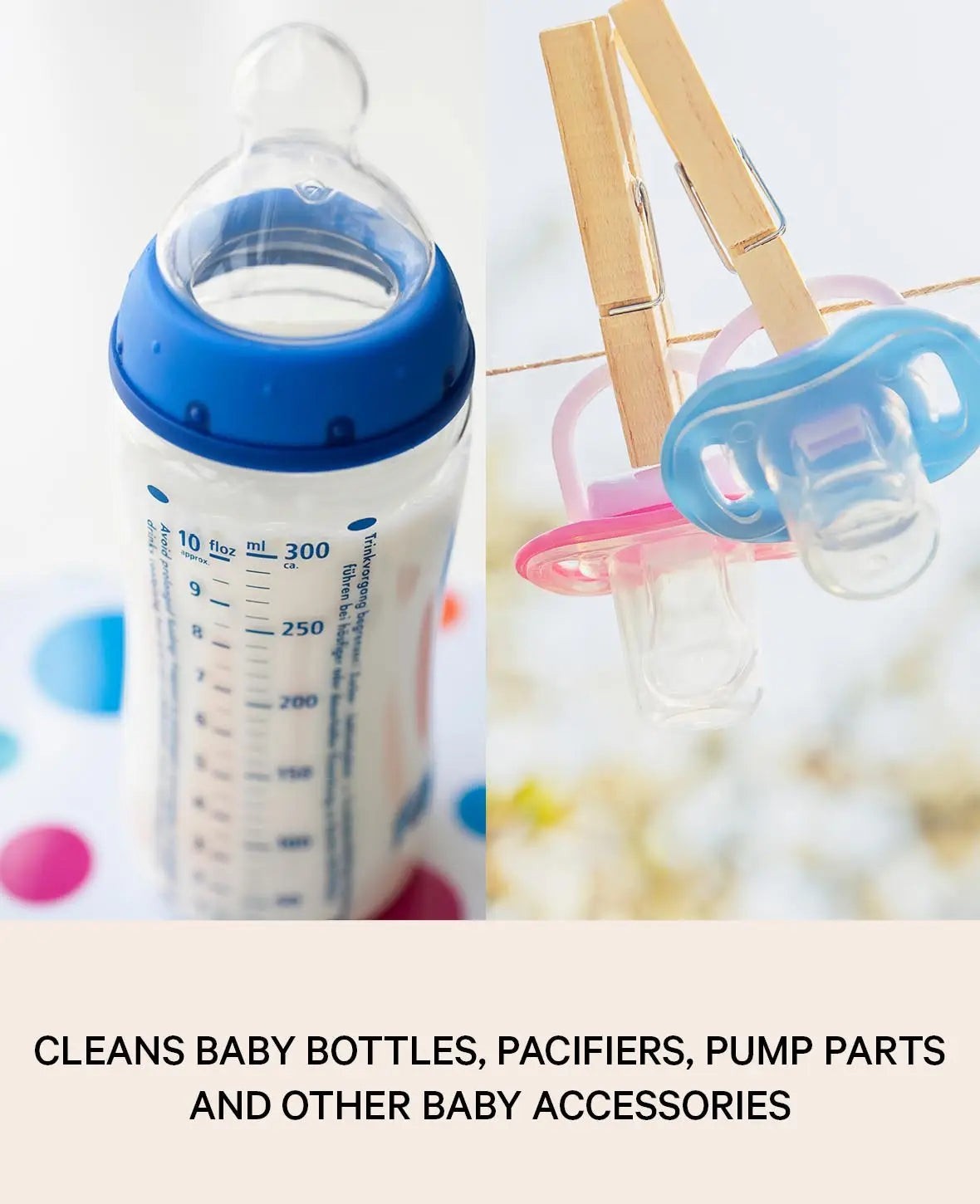 Reinigungsbürsten für Babyflaschen, 3 Stk, Blau