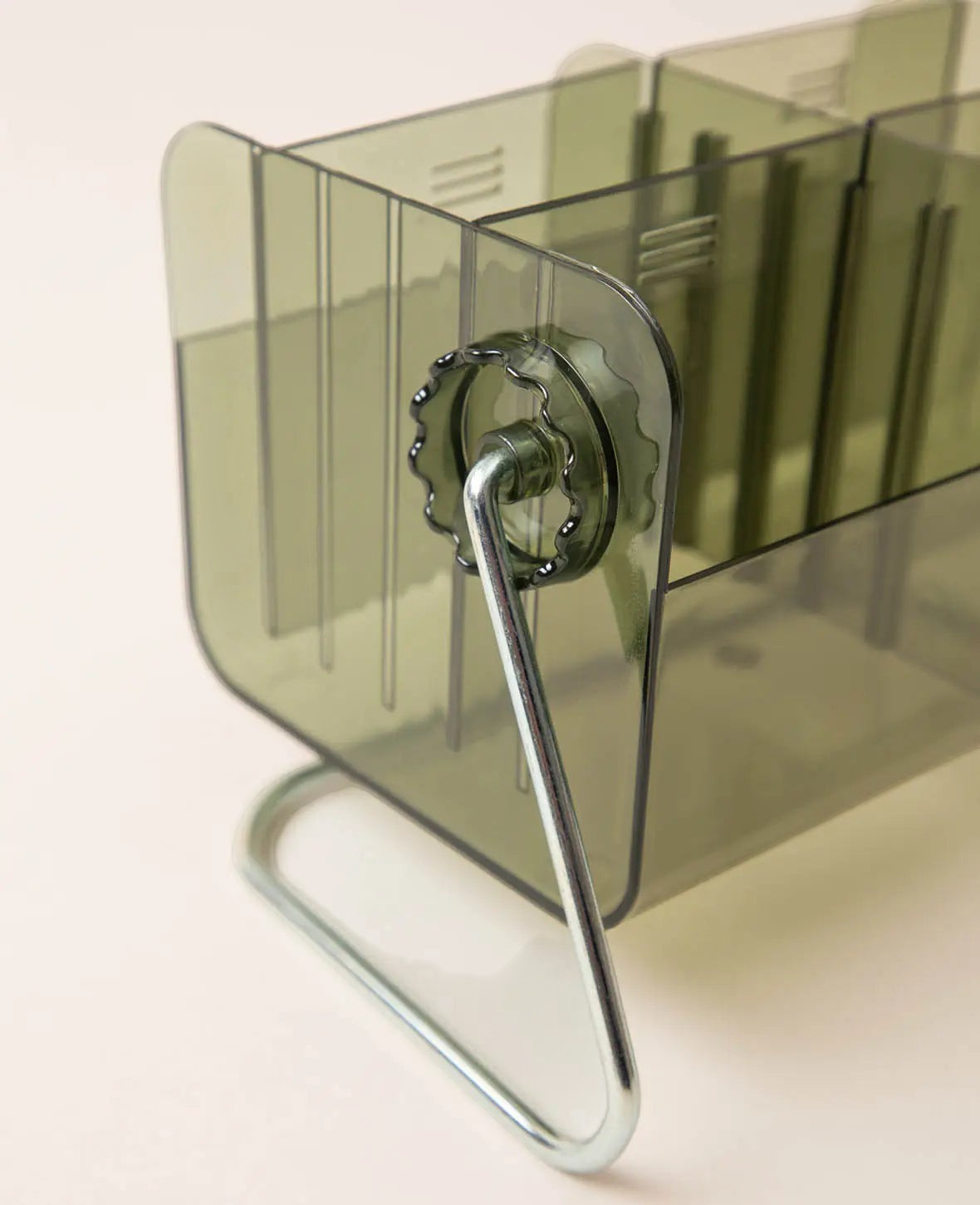 Verstellbarer Acryl Organizer im Retro Look, Grün