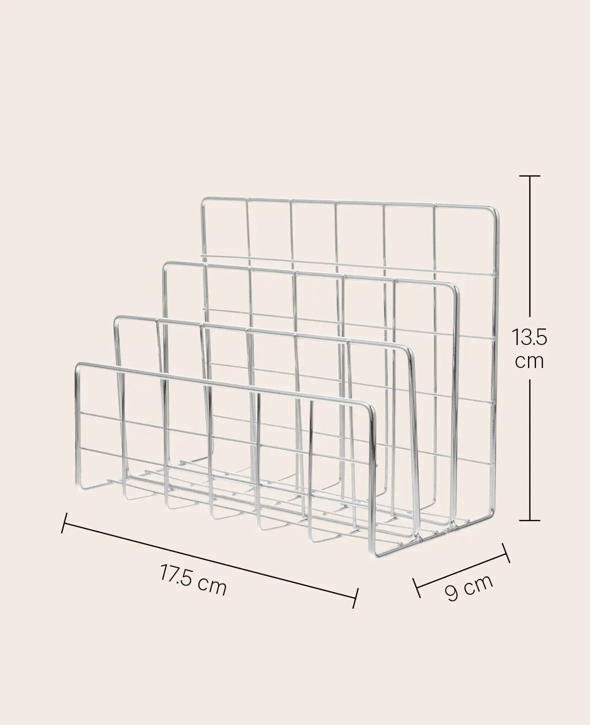 Schreibtisch-Organizer aus Metall – Brief- & Dokumentenhalter in Silber
