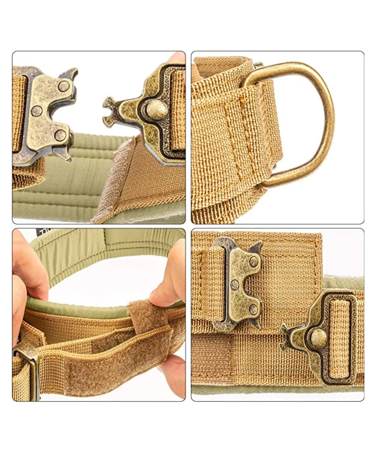 Taktisches Hundehalsband, Khaki, S