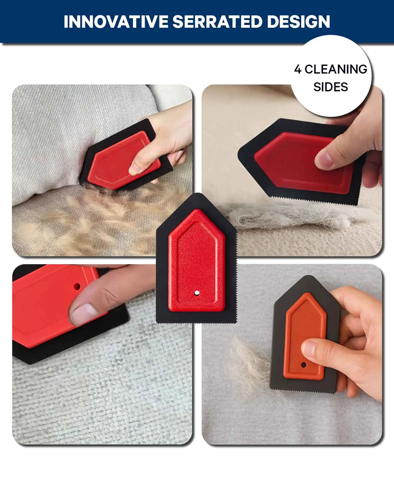 Tierhaarradierer-Tierhaarentferner für Textilien, 7.5 x 11 cm