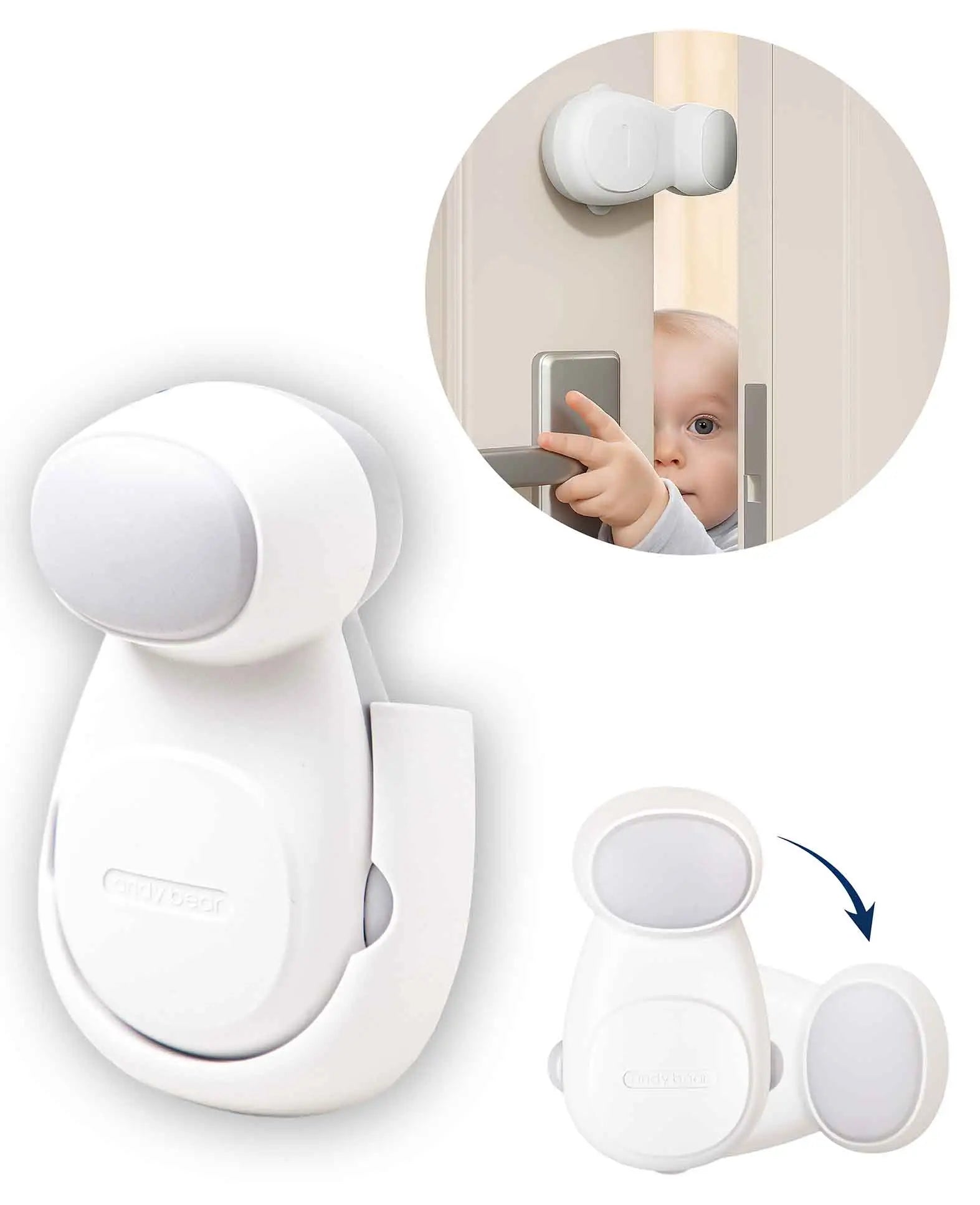 Finger-Klemmschutz Kindersicherung, Weiss, 8 × 5 cm, 3er Set