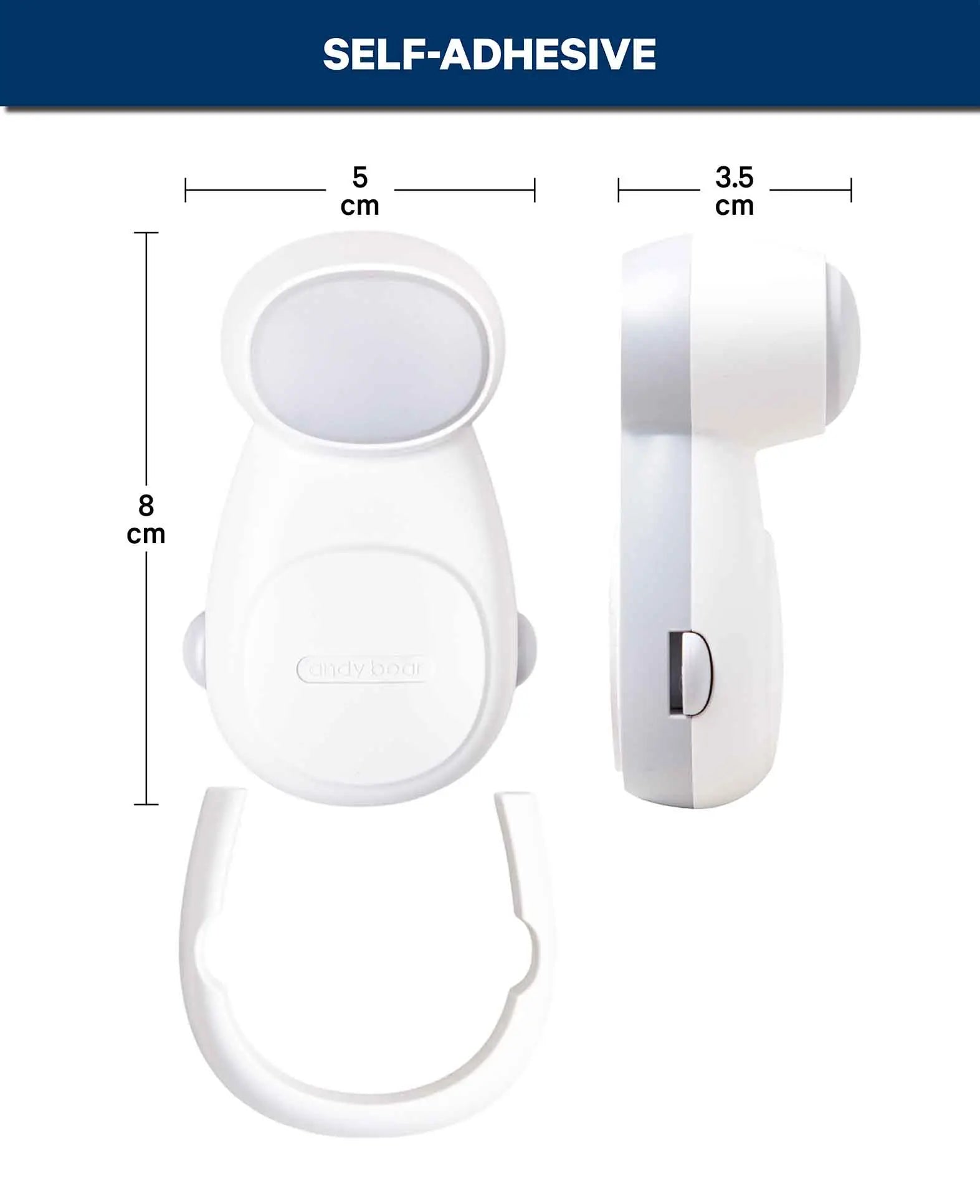 Finger-Klemmschutz Kindersicherung, Weiss, 8 × 5 cm, 3er Set