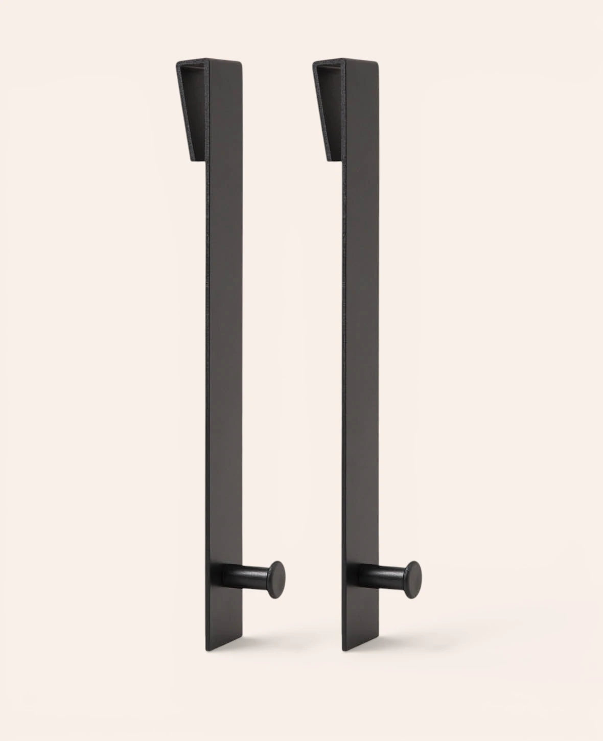 Duschhaken für Duschwand, Schwarz, 30 × 4 cm, 2er Set