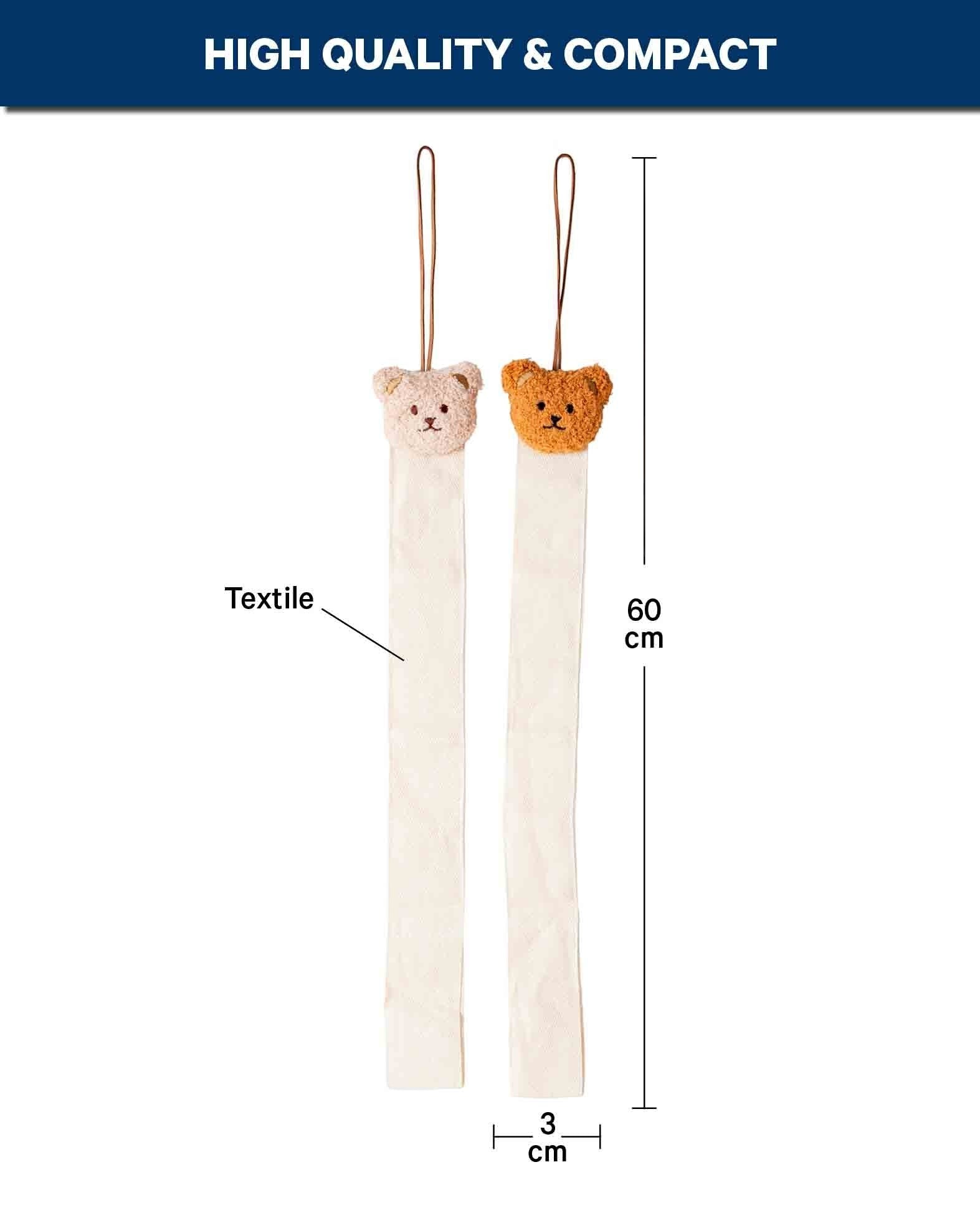 2er Bär Set, Haarspangen Halterung Kinder, Beige