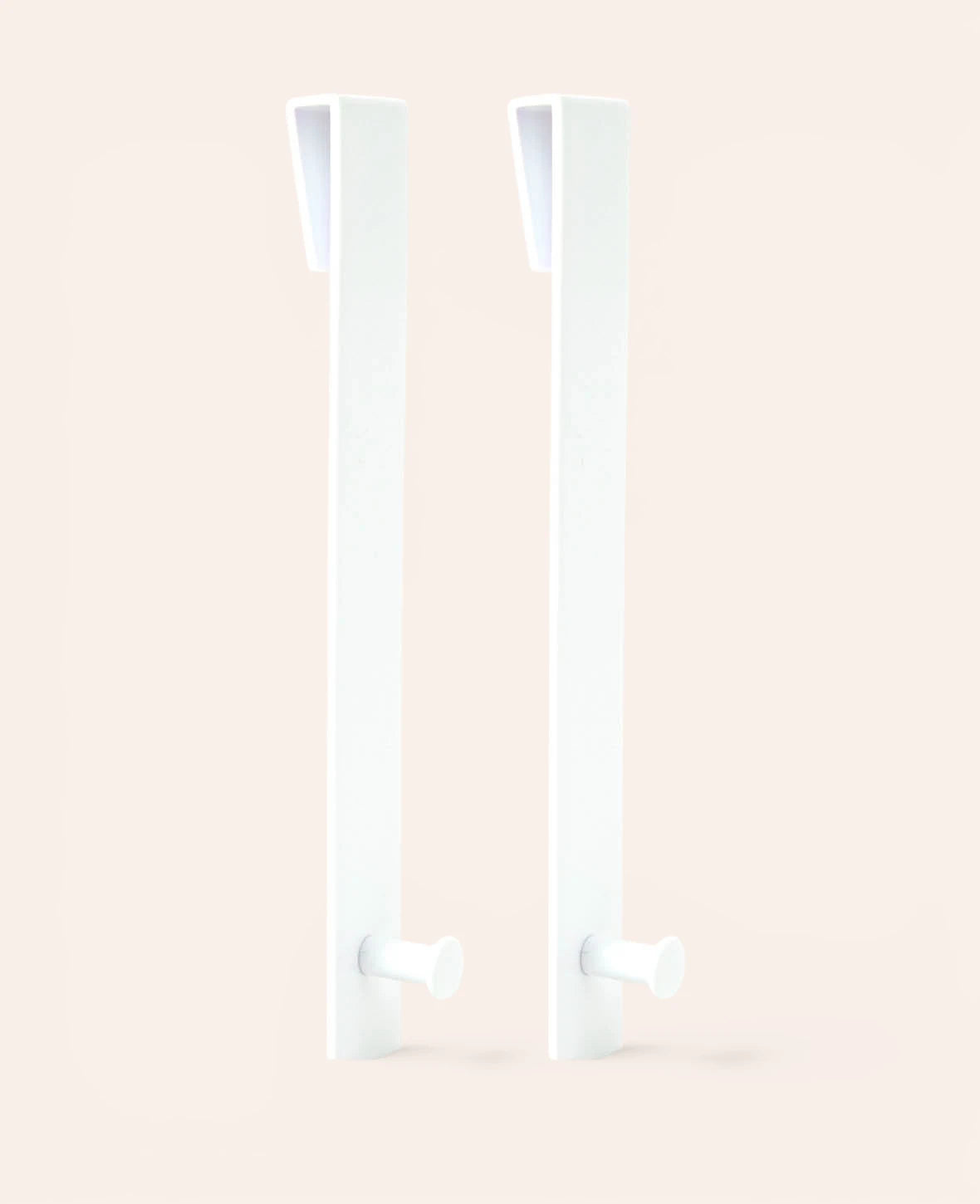 Duschhaken für Duschwand, Weiss, 30 × 4 cm, 2er Set