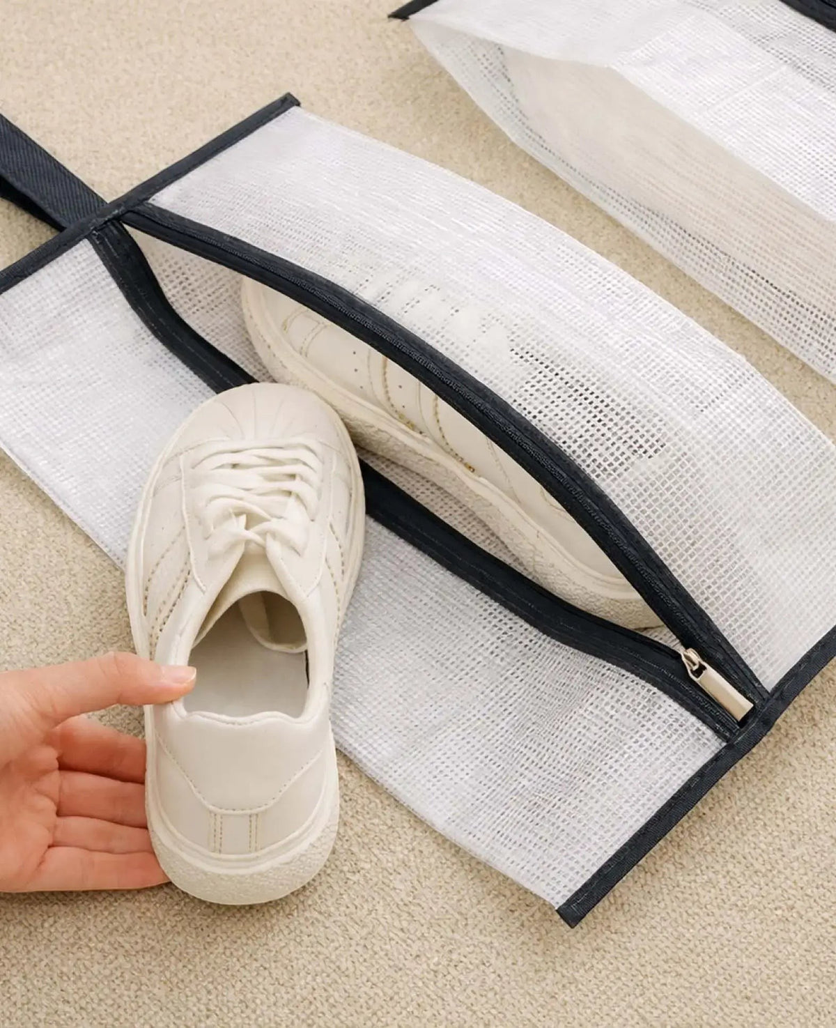 Schuhbeutel Aufbewahrung, Transparent, 40x20x16 cm