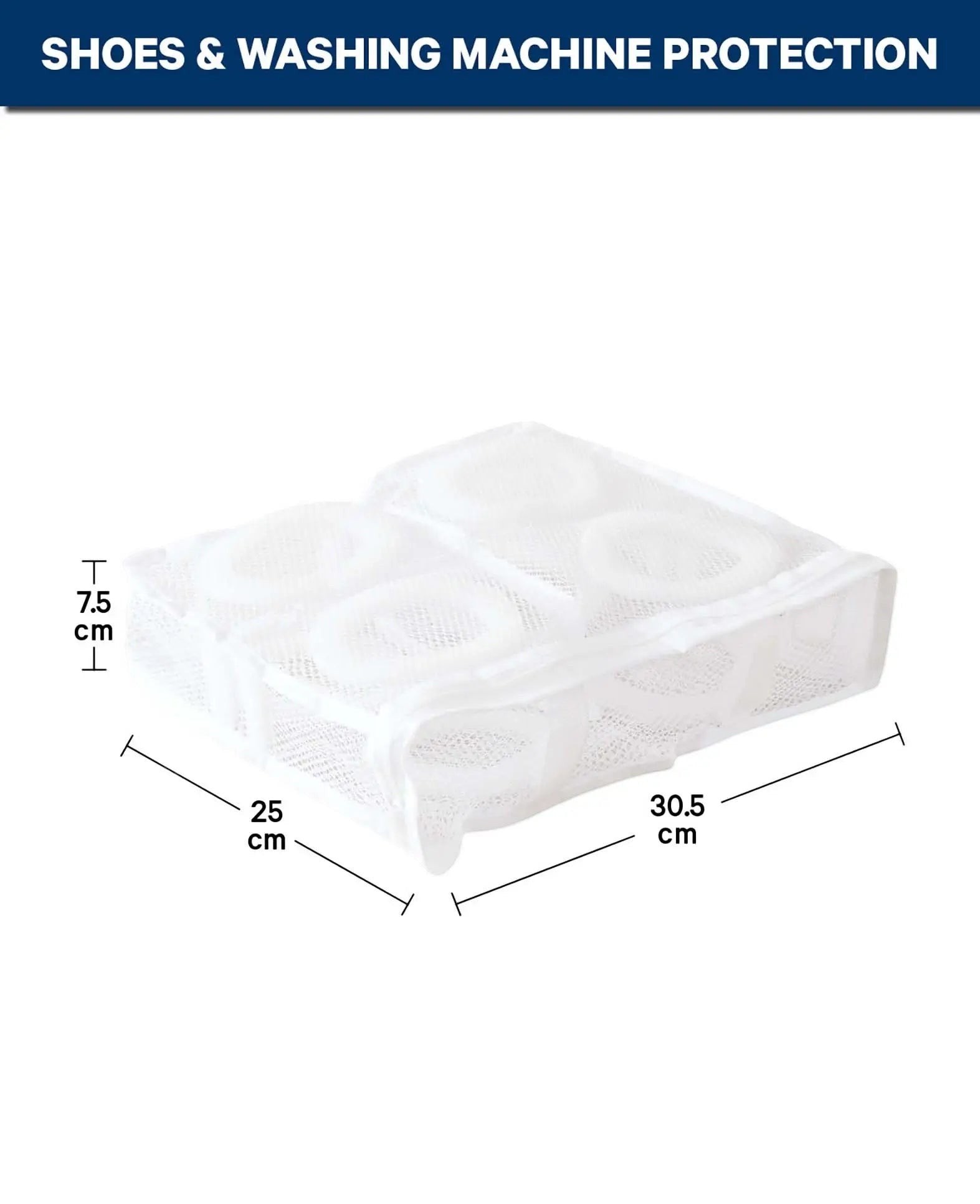 Schuhwaschbeutel, Polyester Netz, 30.5x7.5x25 cm