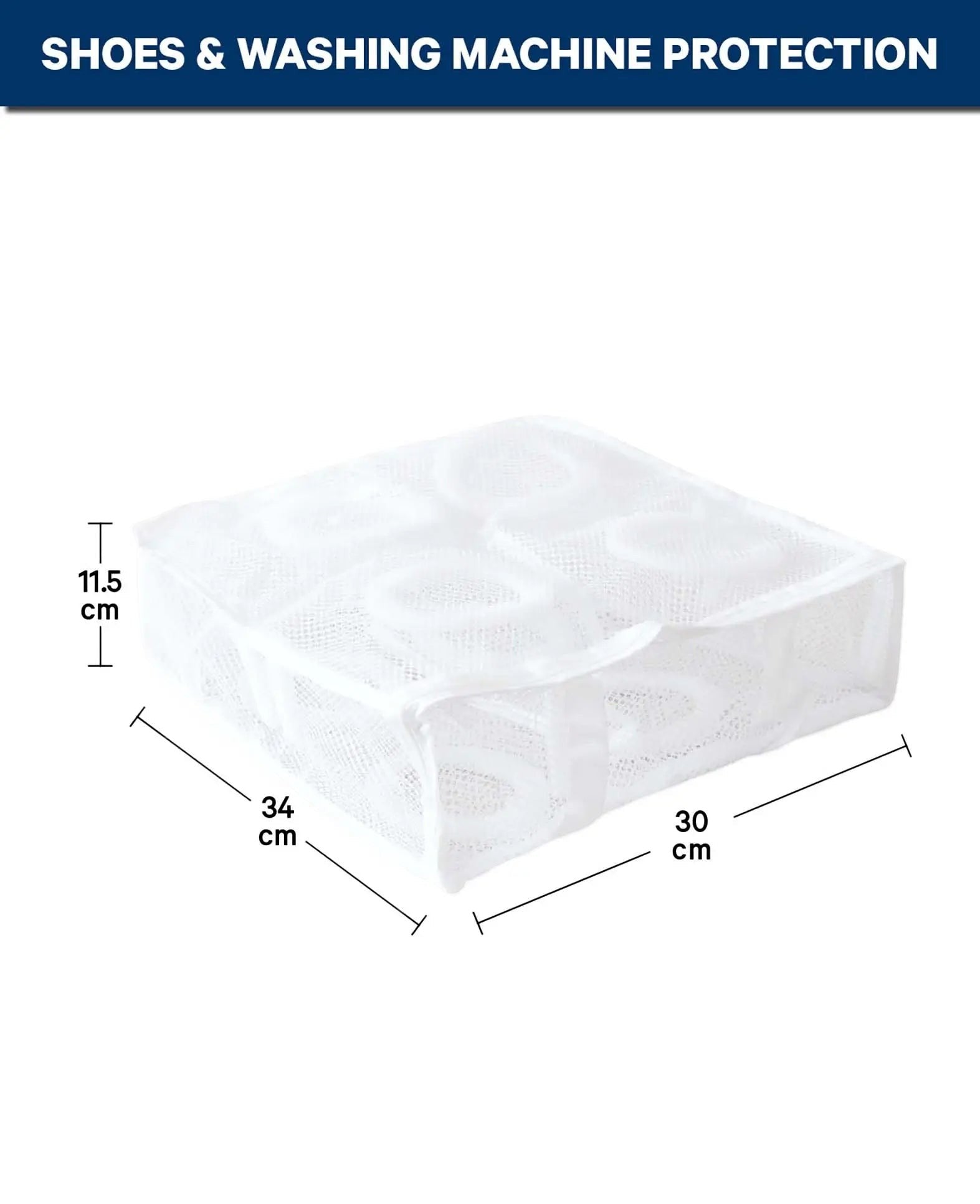 Schuhwaschbeutel, Polyester Netz, 34x11.5x30 cm