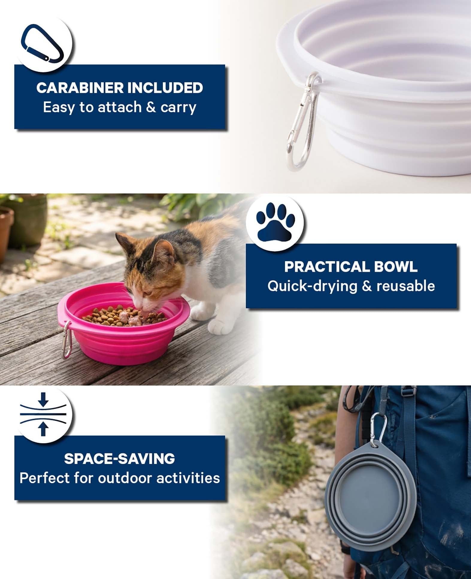 Faltbarer Futternapf Hund / Katze, Silikon, Assortiert