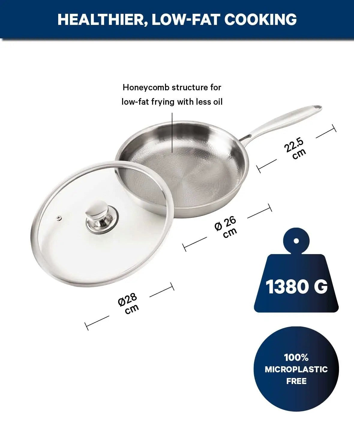 Titan Bratpfanne mit Deckel, 28 cm