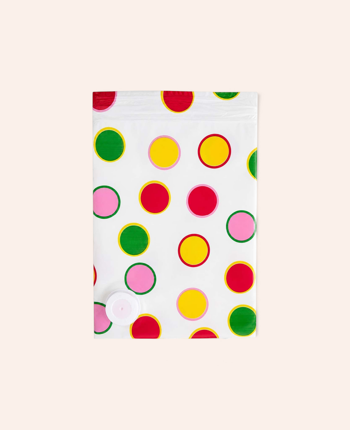 Esmée Vakuum-Kleiderbeutel mit buntem Punktemuster zur platzsparenden Aufbewahrung von Textilien, 50x60 cm