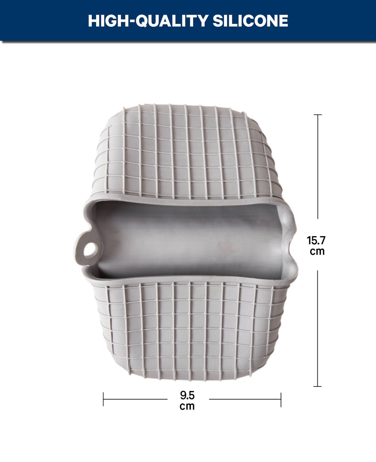 Topf-Schutzhandschuh aus Silikon, Grau