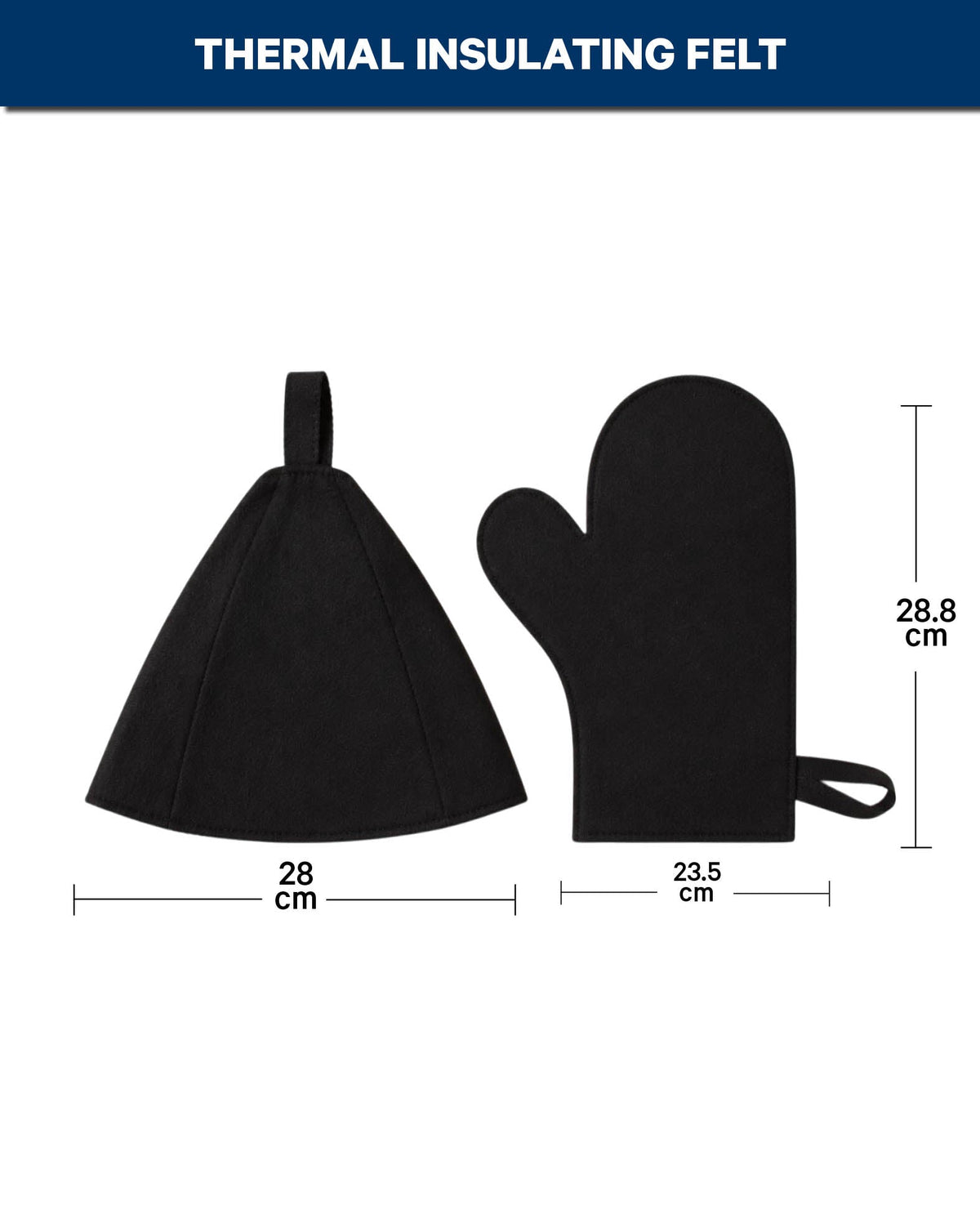 Sauna Set mit Saunahut & Handschuh