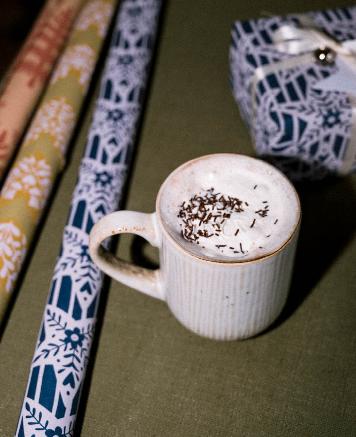 Mug with fine pattern, Off White, 400ml