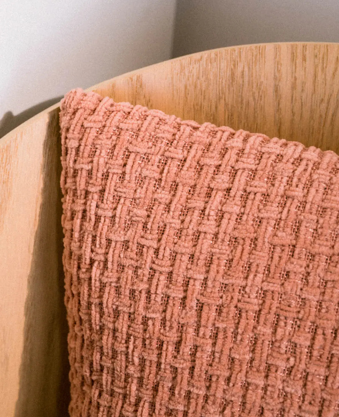 Coussin en tissu tissé, Rose, 45 × 45 cm