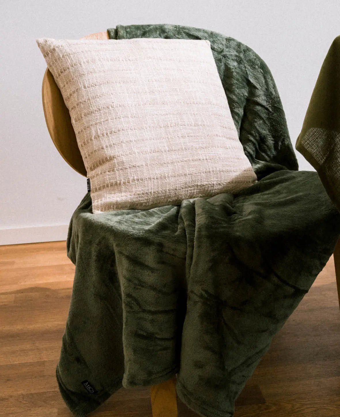 Coussin en coton, Beige, 45 × 45 cm