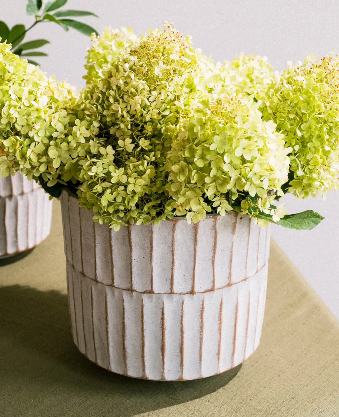 Blumentopf mit Struktur, Off White, Ø 24.5 cm