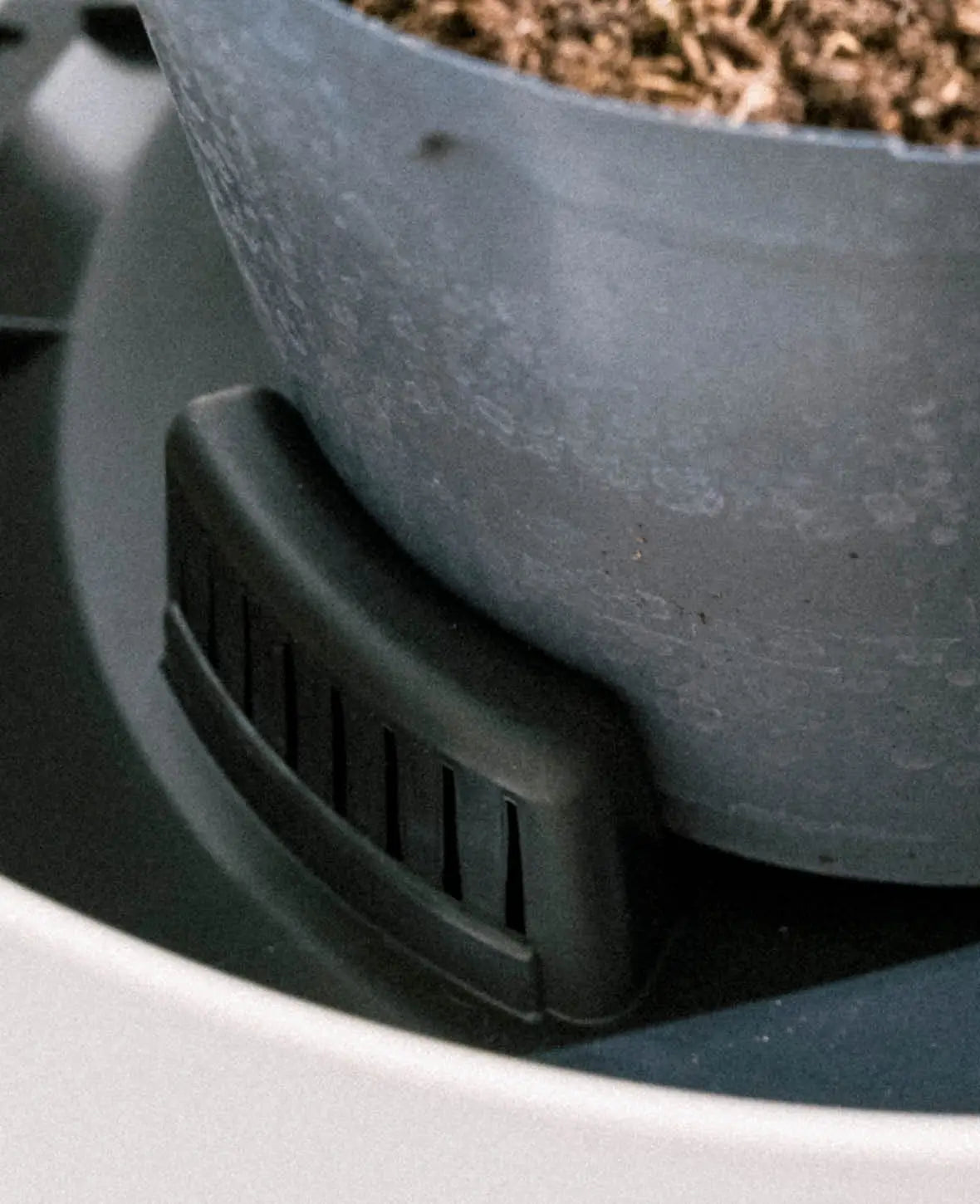Flower Pot Doppio on Feet, Anthracite, Ø 29 cm