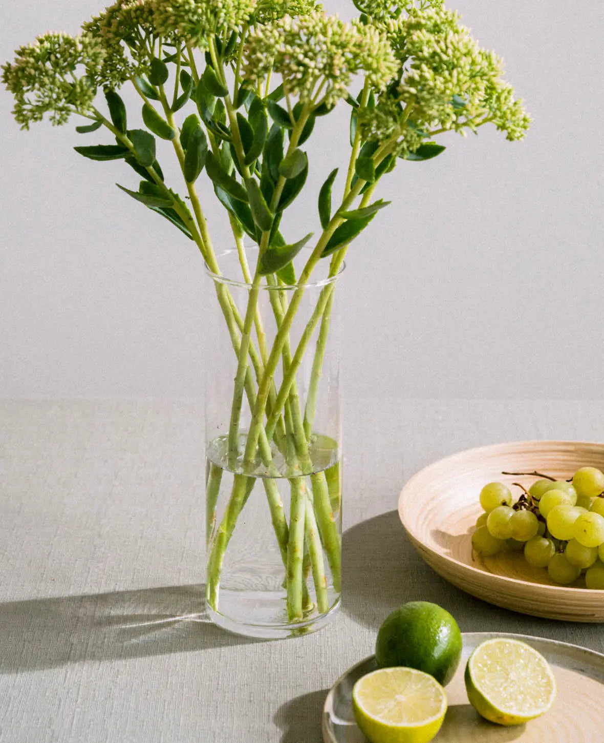 Vase cylindrique en verre, 19 cm