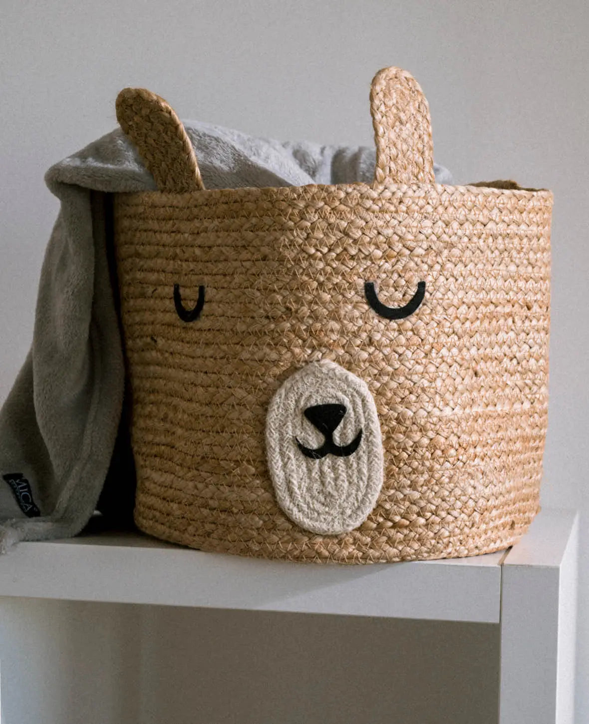 Kids' Storage Basket Animal Motif, Jute