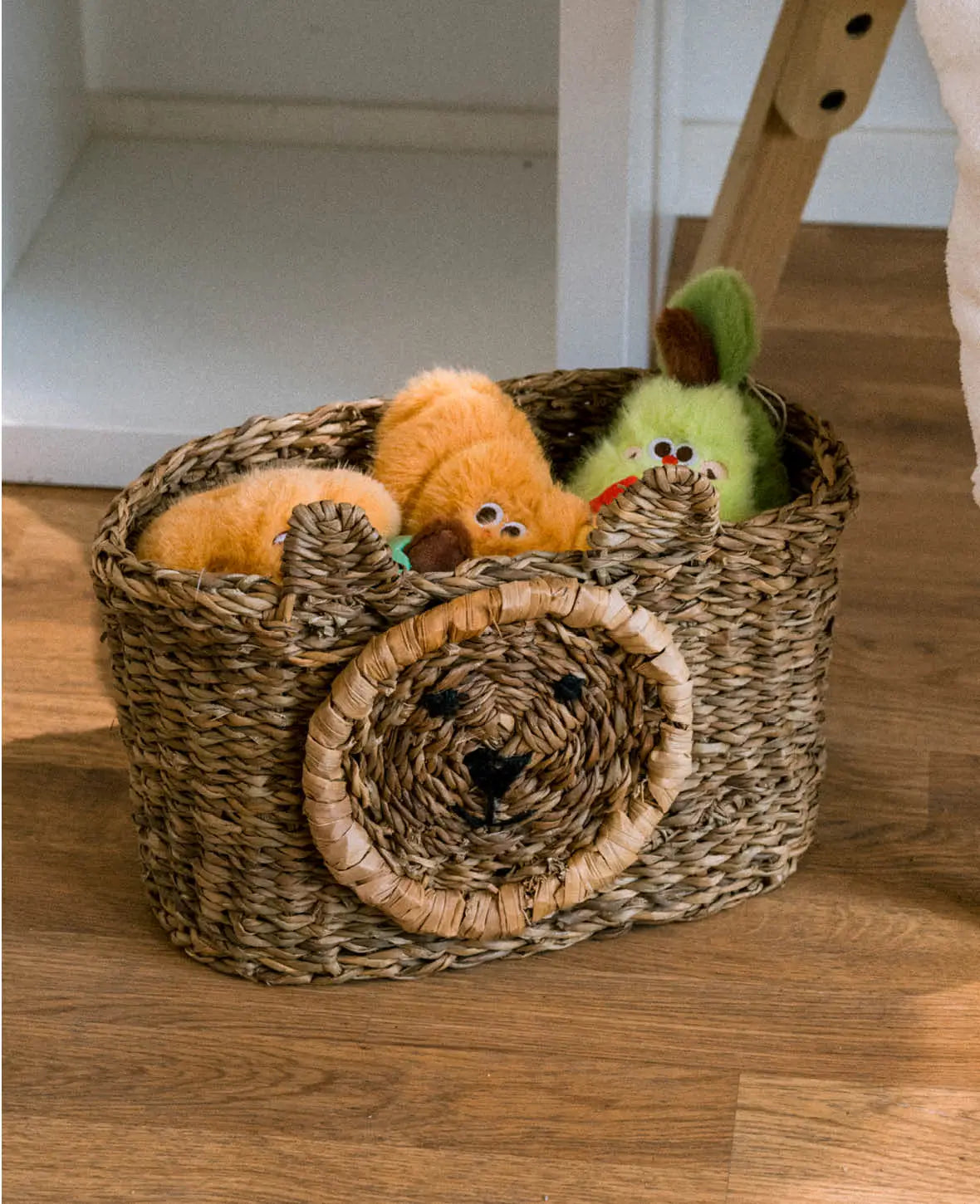 2er Set Kinder-Aufbewahrungskörbe Löwe, Seegras
