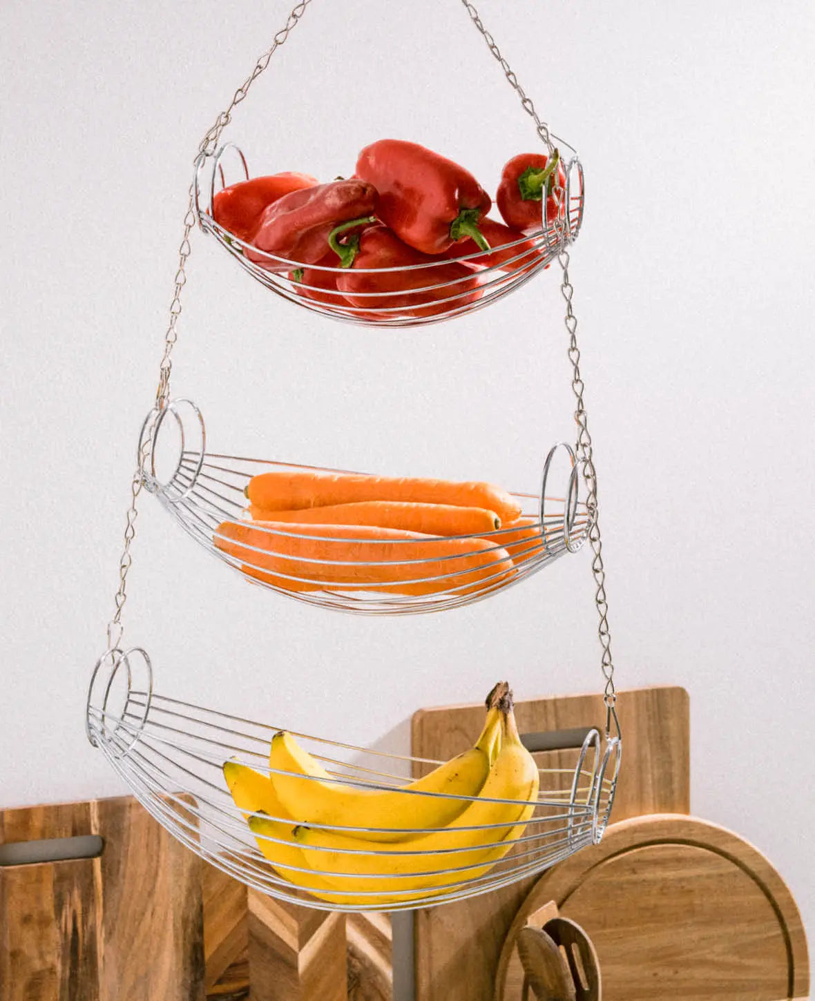 Wire Hanging Basket Set, 3-piece.