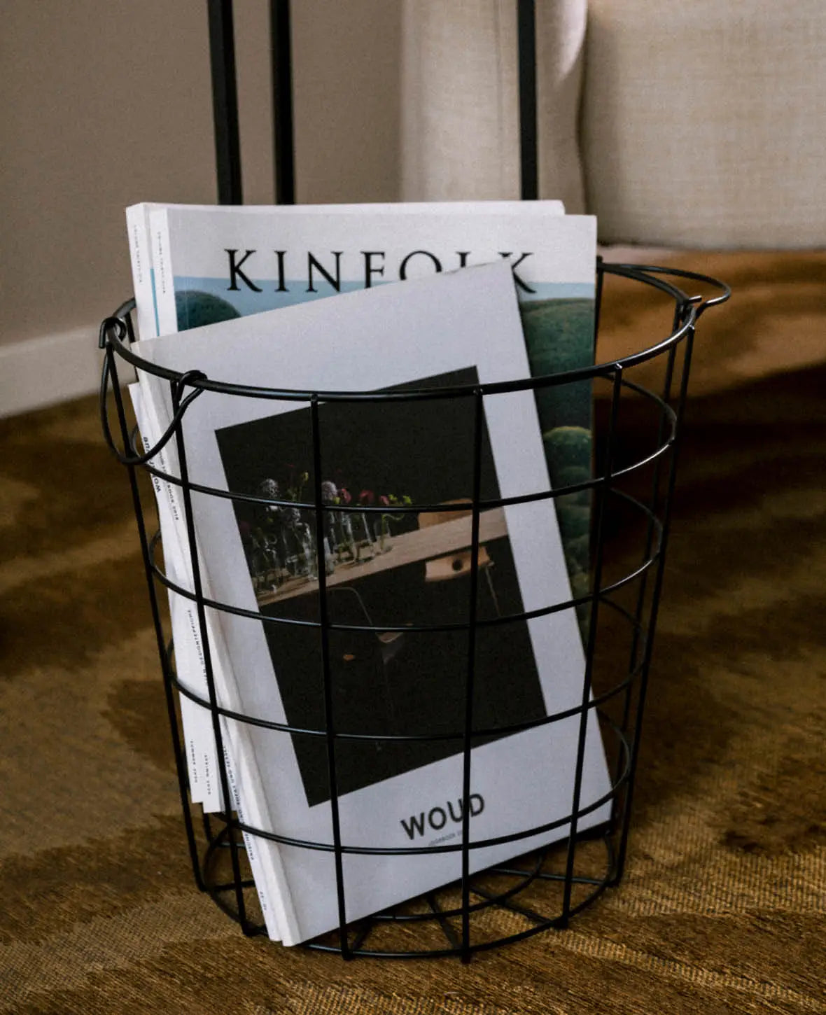 Round Metal Basket, Black, Ø 29cm