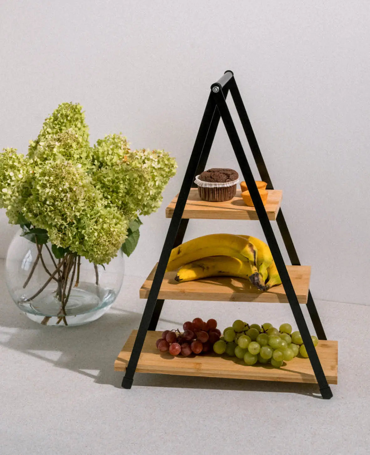 3-tier bamboo etagere