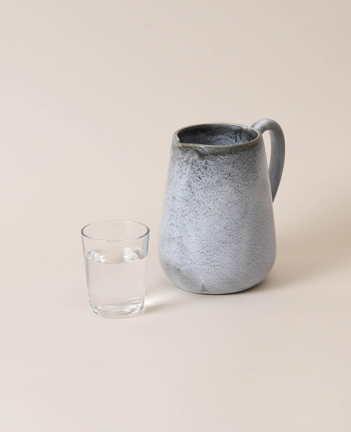 Krug und Tassen Set «Costal», handglasiert, Steingut, Blau-Grau, 3 Stk.