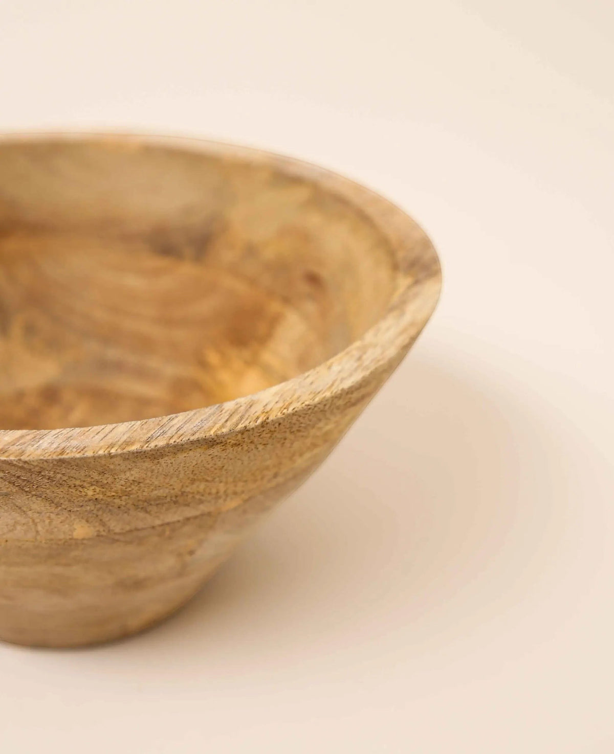 Fruchtschale / Holzschale aus Mangoholz, 10 cm x Ø 19.5 cm