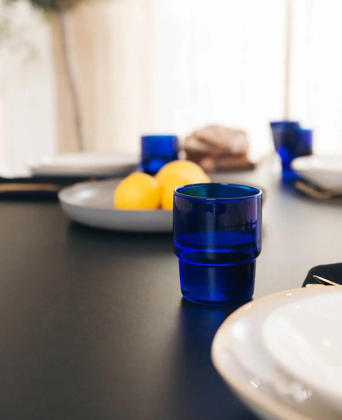 4er Set Trinkgläser "Miro", blau, 390ml