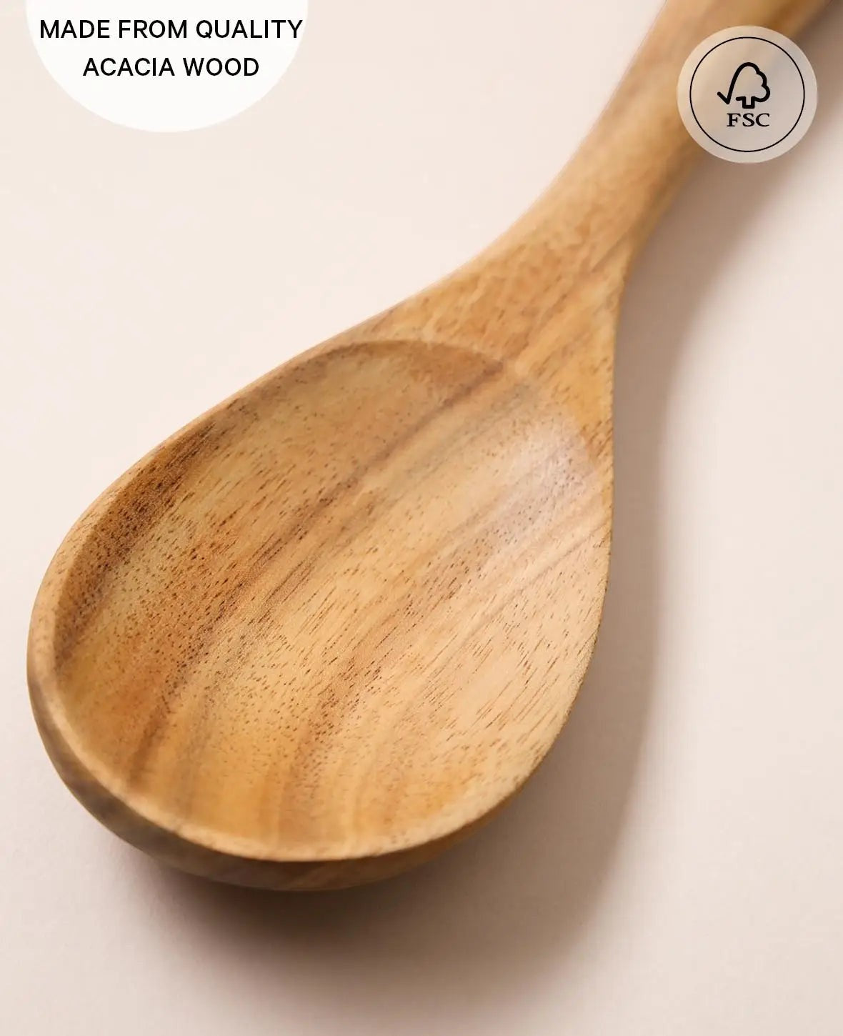 2-teiliges Salatbesteck aus Akazienholz, 26 x 7 cm