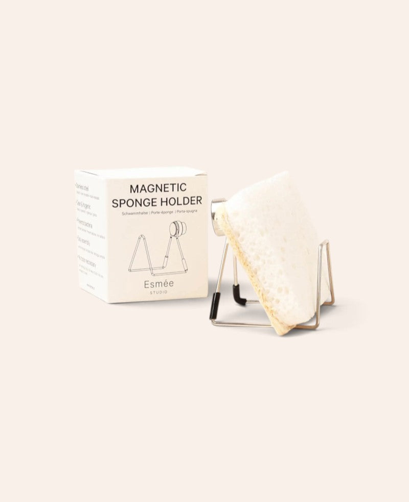 Magnetischer Schwammhalter für Spülbecken aus Edelstahl