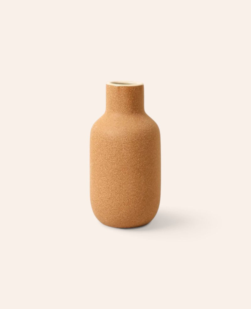 Terracottafarbene Keramikvase Ø 10 x H 20.5 cm