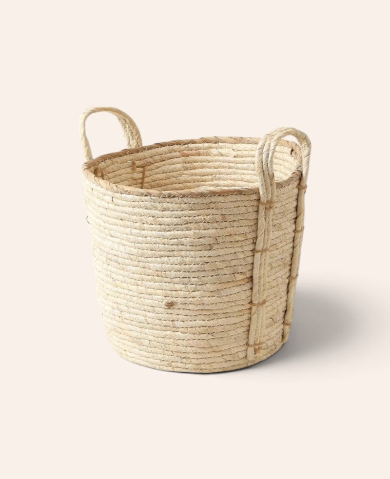 Aufbewahrungskorb aus hellen Naturfasern, 31 x 26 cm