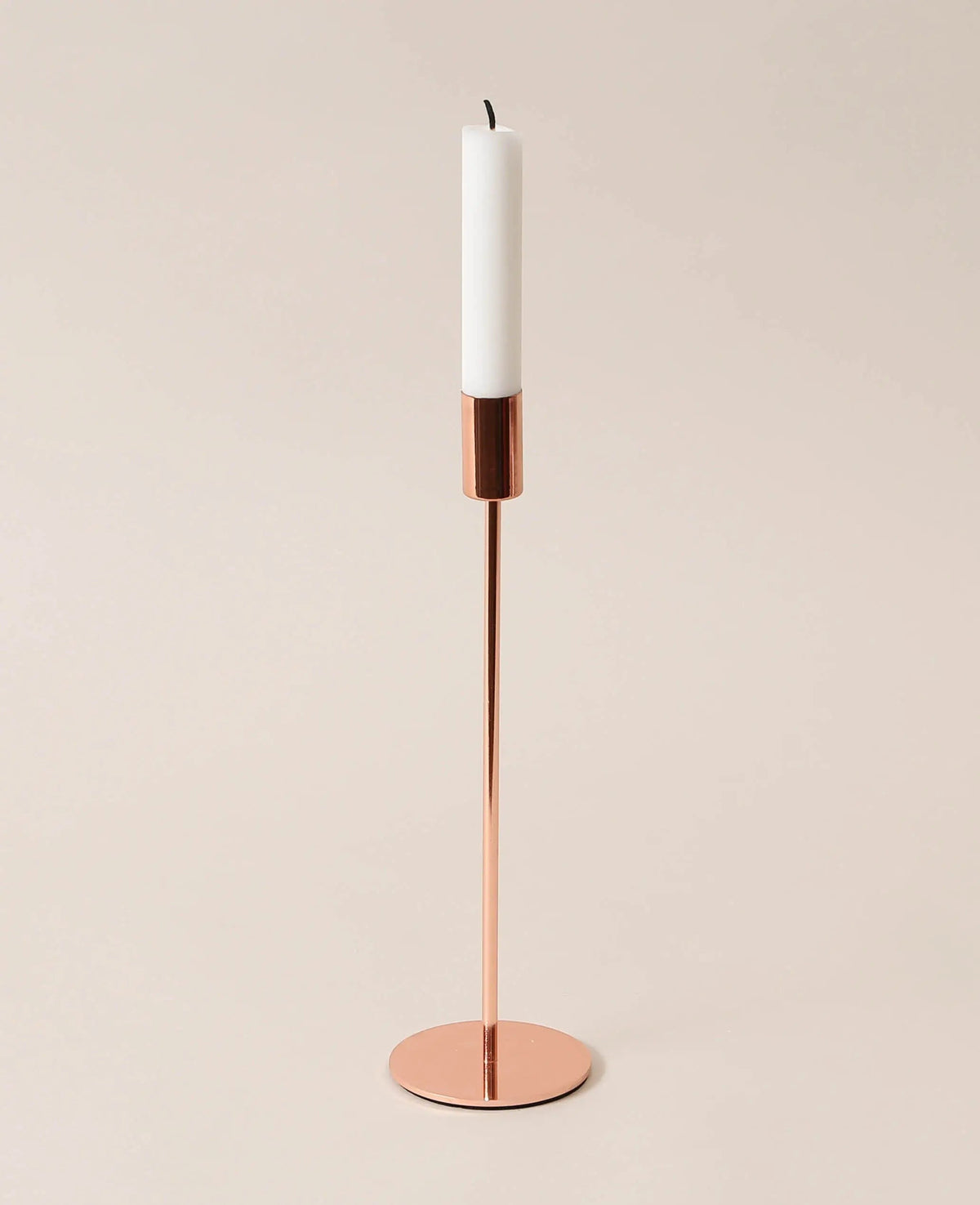 Kerzenständer für Stabkerzen in Kupfer, 29 cm