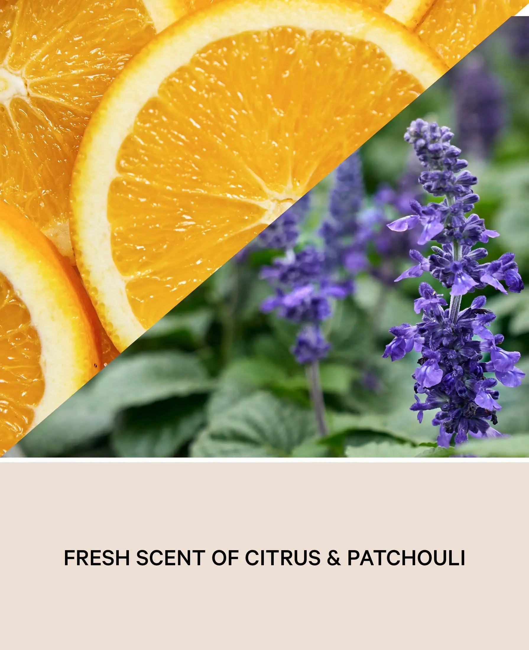 Duftkerze "Citrus Patchouli" aus Sojawachs, 100% vegan