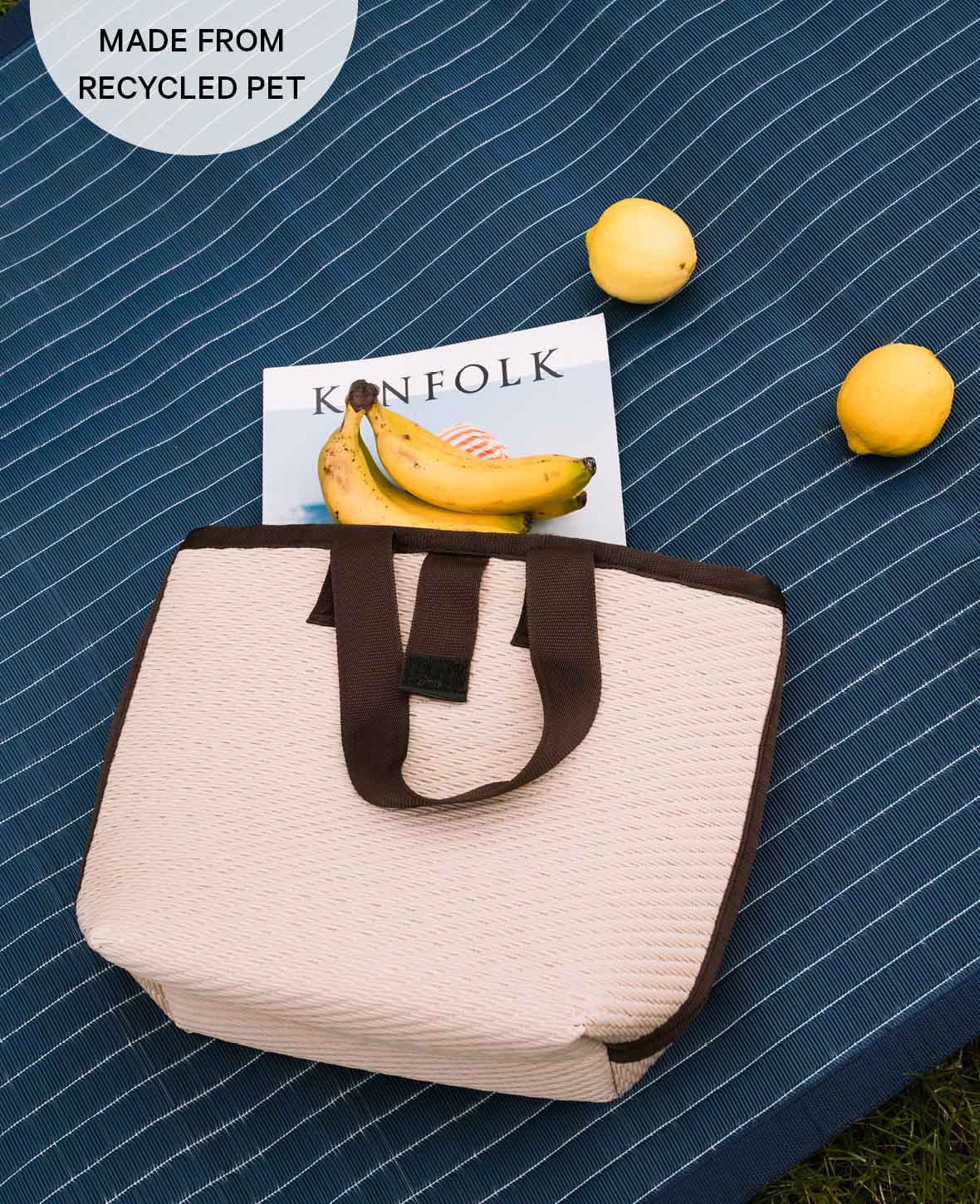 Noya Beach Bag / Strandtasche aus recyceltem PET, hellbraun