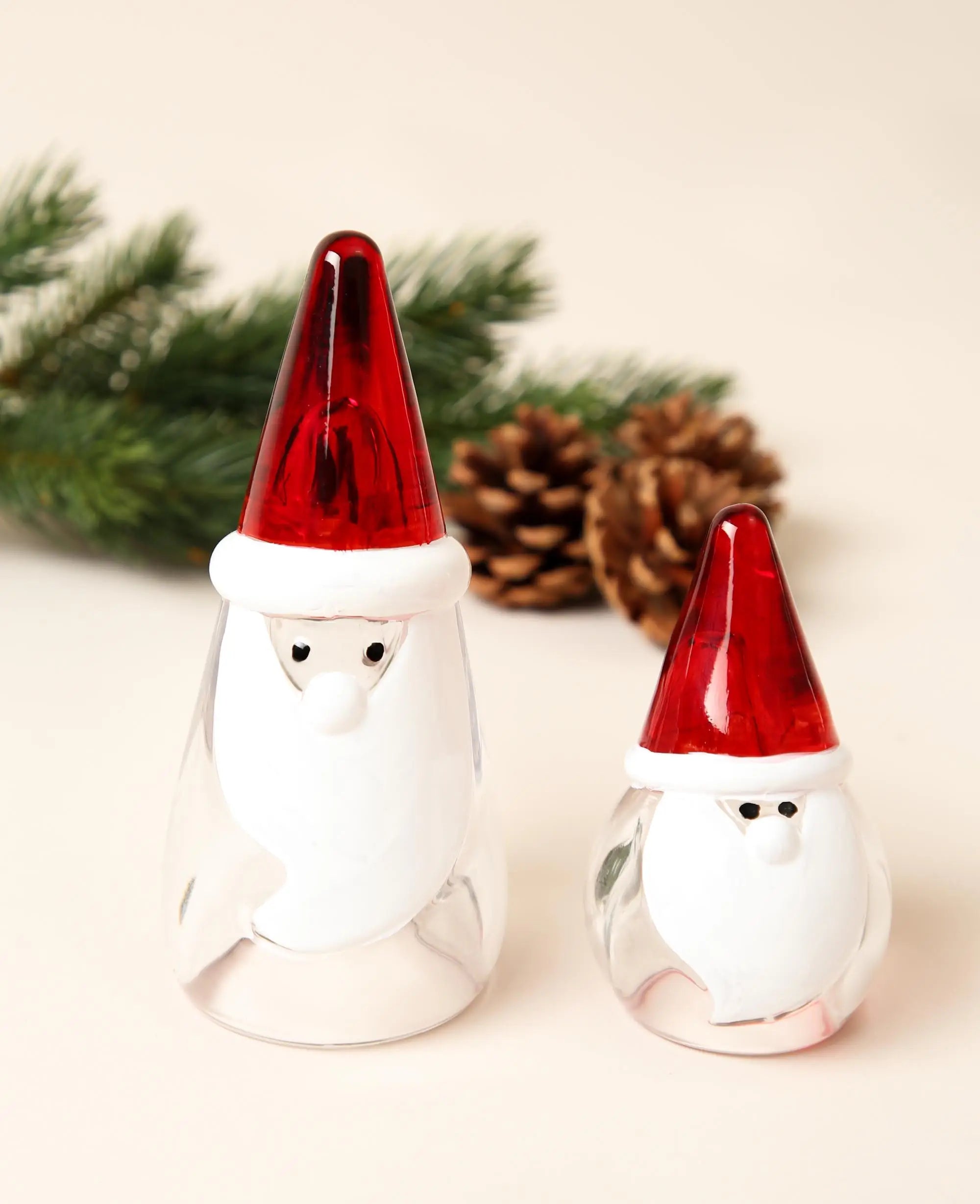 Weihnachtsmann / Samichlaus aus Glas, 9 x 6 cm