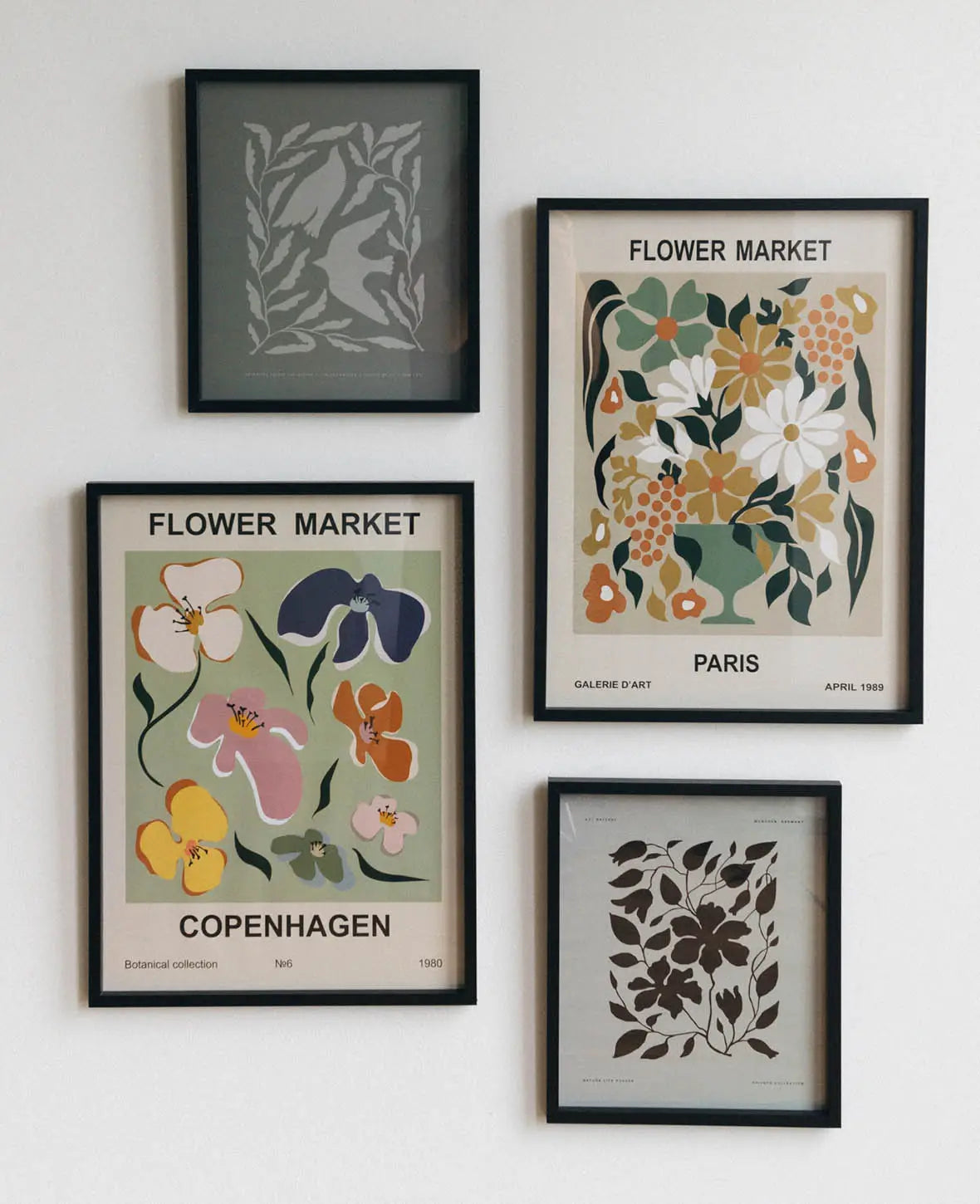 Gerahmtes Poster / Bild / Print mit Illustration "Flowermarket Copenhagen"