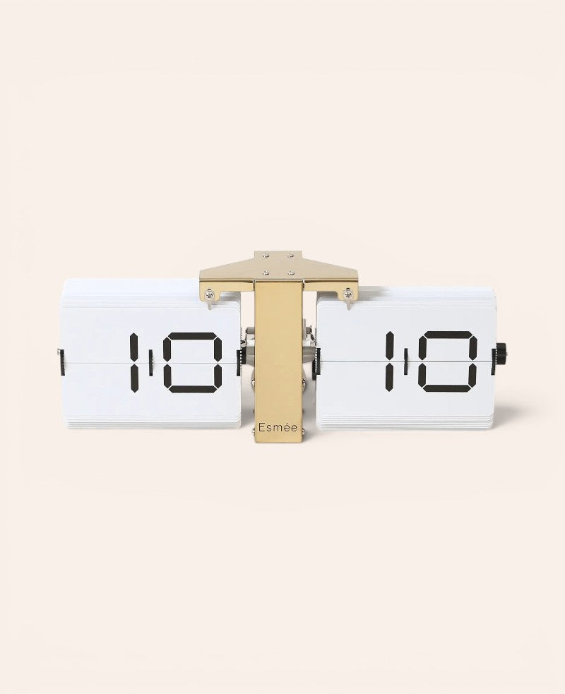Goldene Flip Clock Wanduhr